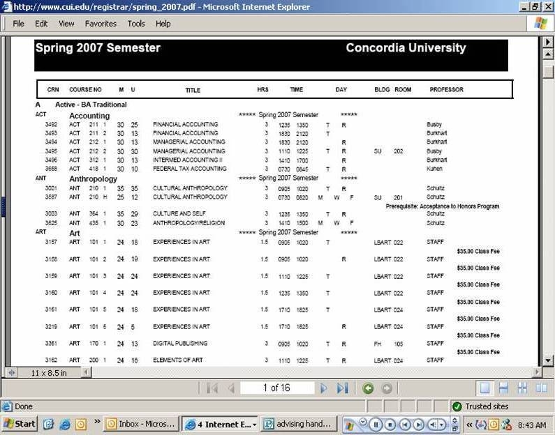 Cui Master Course Schedule Spring 2025 Saba Ingaberg
